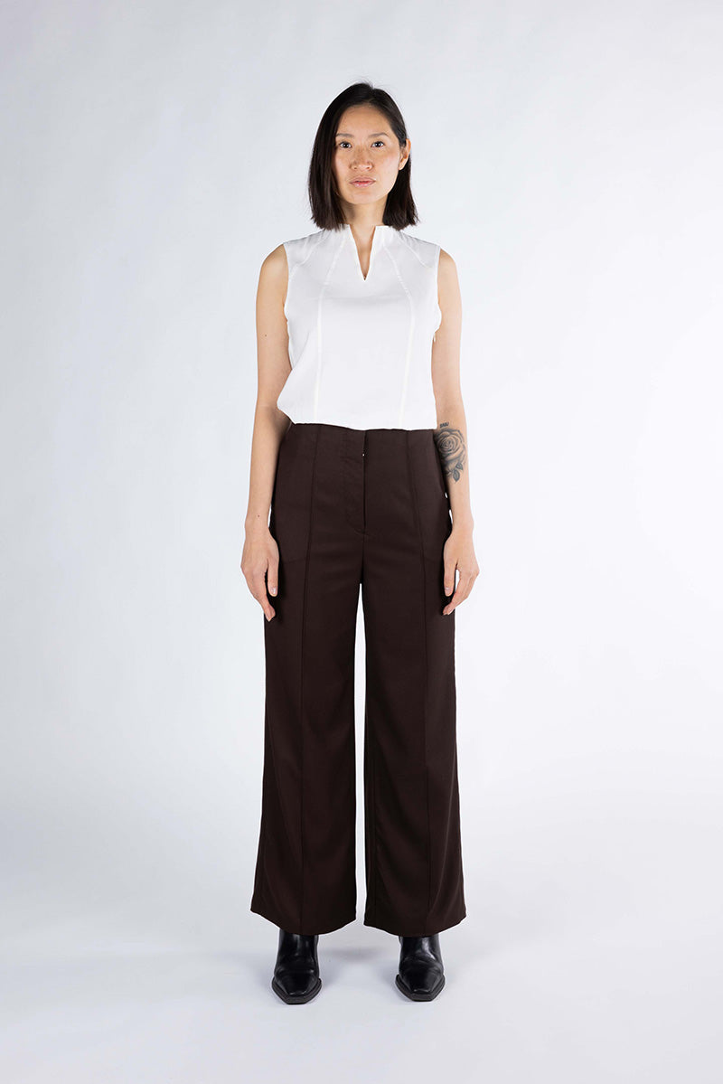 ALT + BROWN PLEATED PANTS