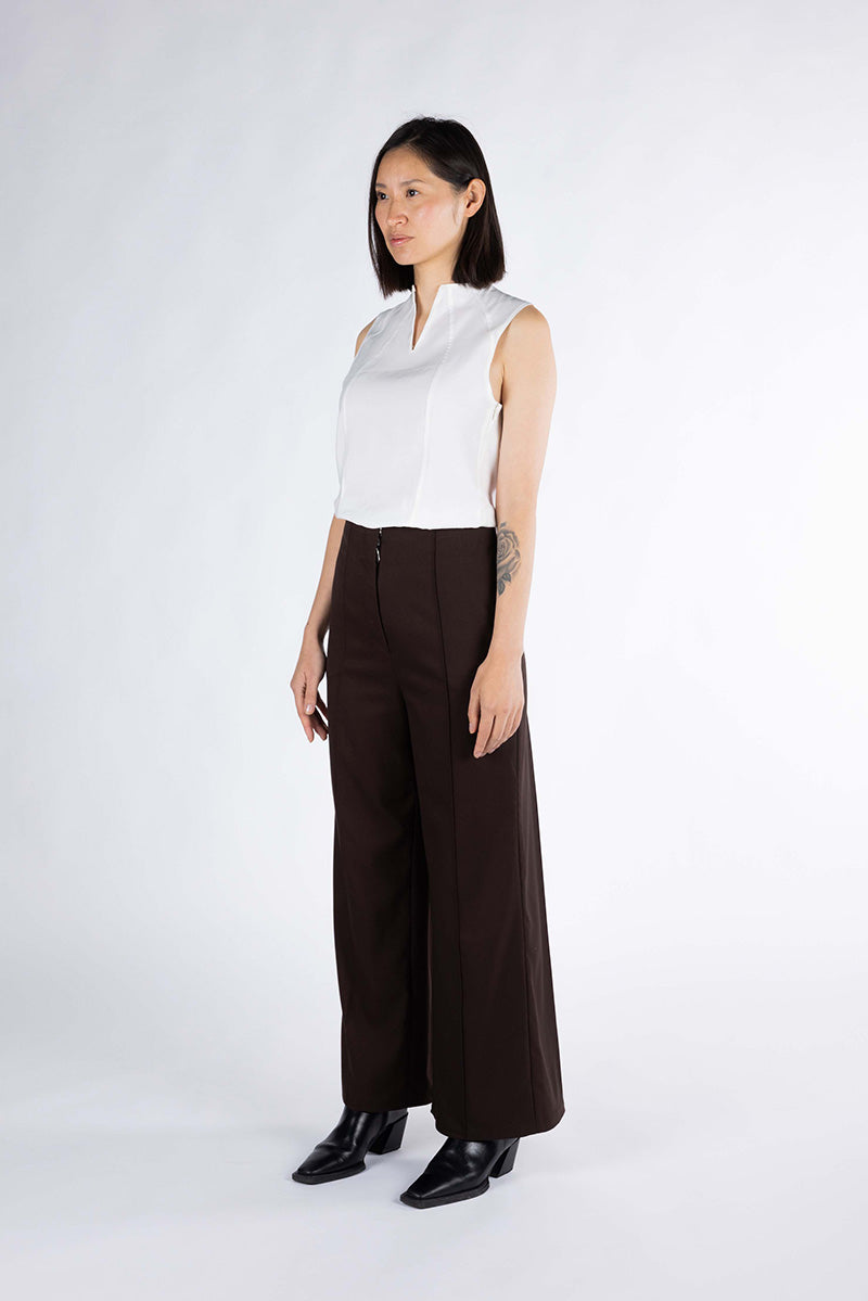 ALT + BROWN PLEATED PANTS